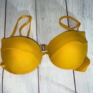 Matte Collection Mustard Bathing Suit Bikini Top (xs)